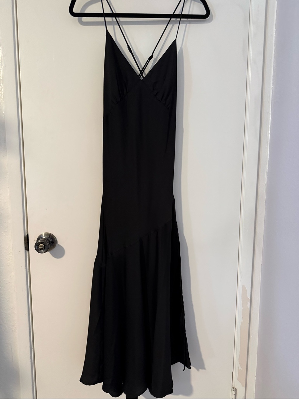 Banana Republic Black V‑Neck Spaghetti‑Strap Maxi Dress